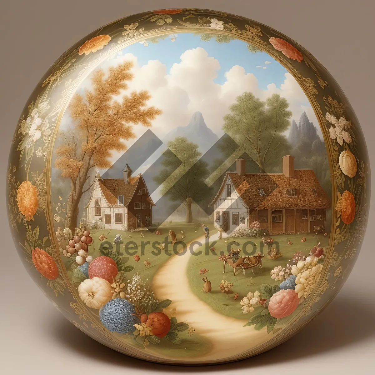 Picture of China Globe Ceramic Bowl - Porcelain Earth Vessel