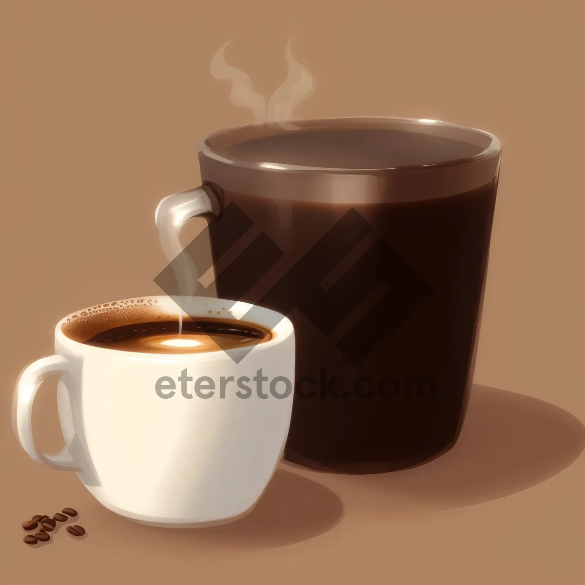 Picture of Dark and hot espresso in a ceramic cup.