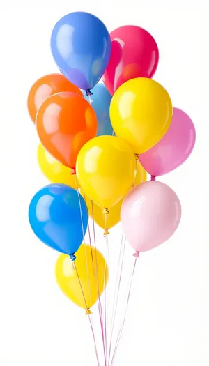 Colorful Birthday Balloons Set