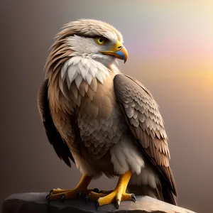 Hunting Majesty: Majestic Falcon in Flight