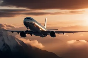 Business jet in flight over cloudy sky