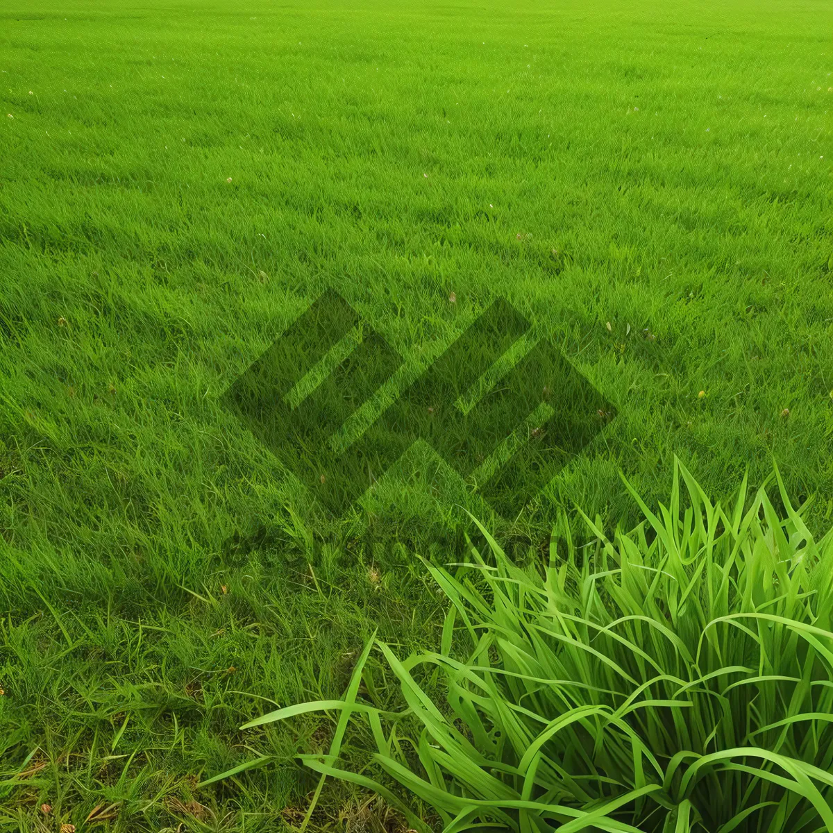 Picture of Vibrant Rice Field Landscape Under Sunny Skies