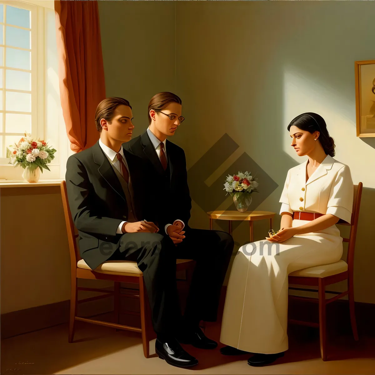 Picture of Corporate team discussing strategy in office meeting