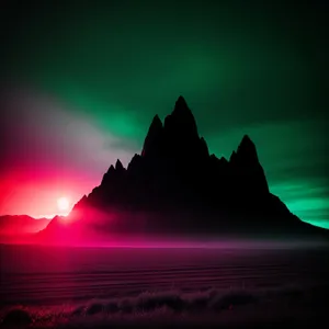 Sunset Horizon with Celestial Glow