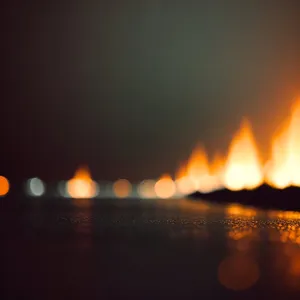 Radiant Heat: Fiery Blaze and Celestial Glow