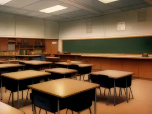 Modern interior design restaurant with empty chairs and table