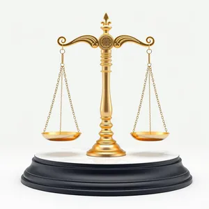 Golden Scale of Justice - 3D Symbol