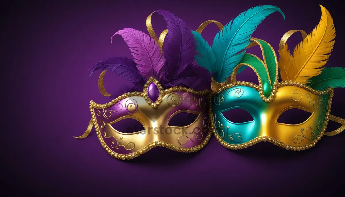 Picture of Colorful Venetian Mask for Carnival Party Fun