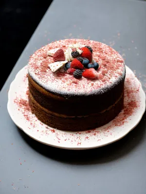 Delicious Fruit Cream Cake - Gourmet Sweet Dessert