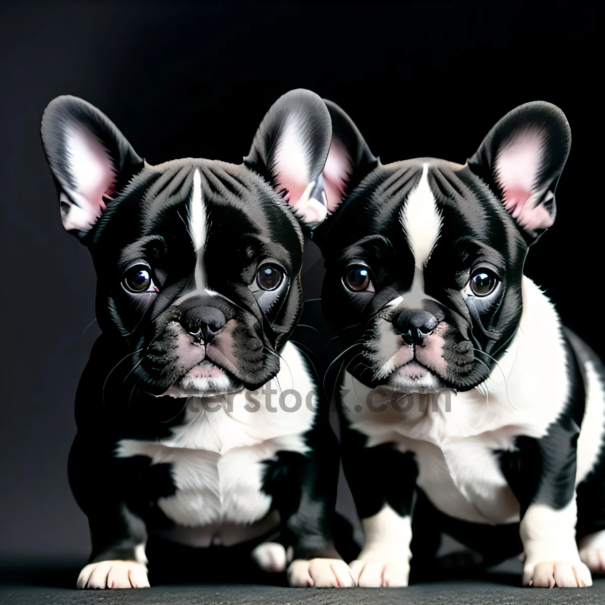 Picture of Adorable Bulldog Puppy - Wrinkled Cutie Sitting