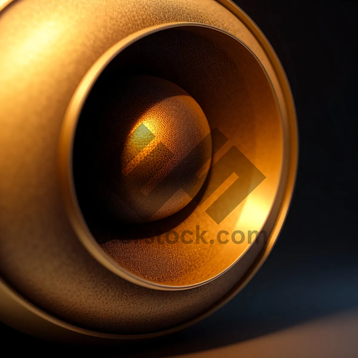 Picture of Shiny black 3D speaker with bass