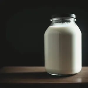 Healthy Milk Bottle with Glass Vessel and Shaker