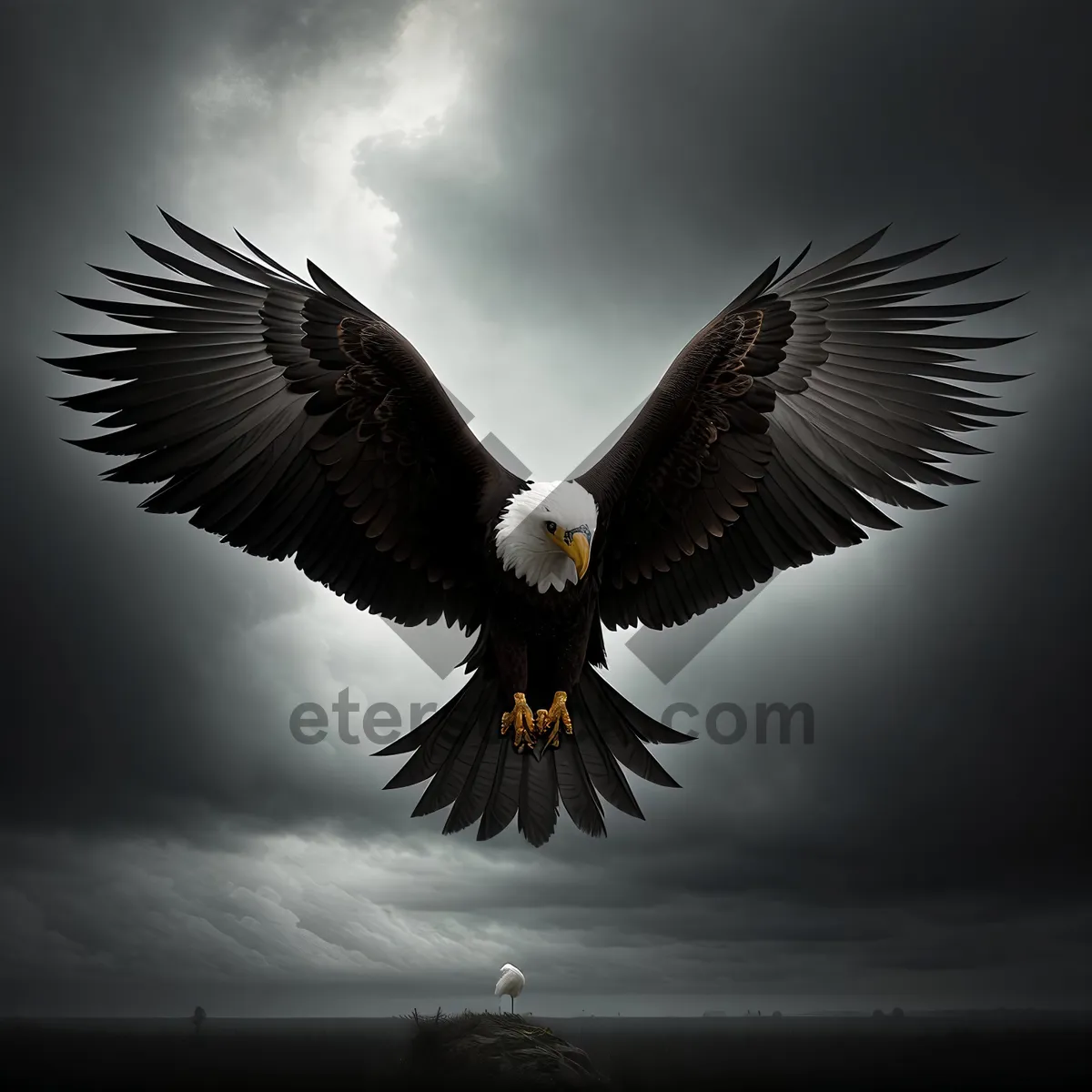 Picture of Graceful Flight: Majestic Bald Eagle Soaring in the Sky