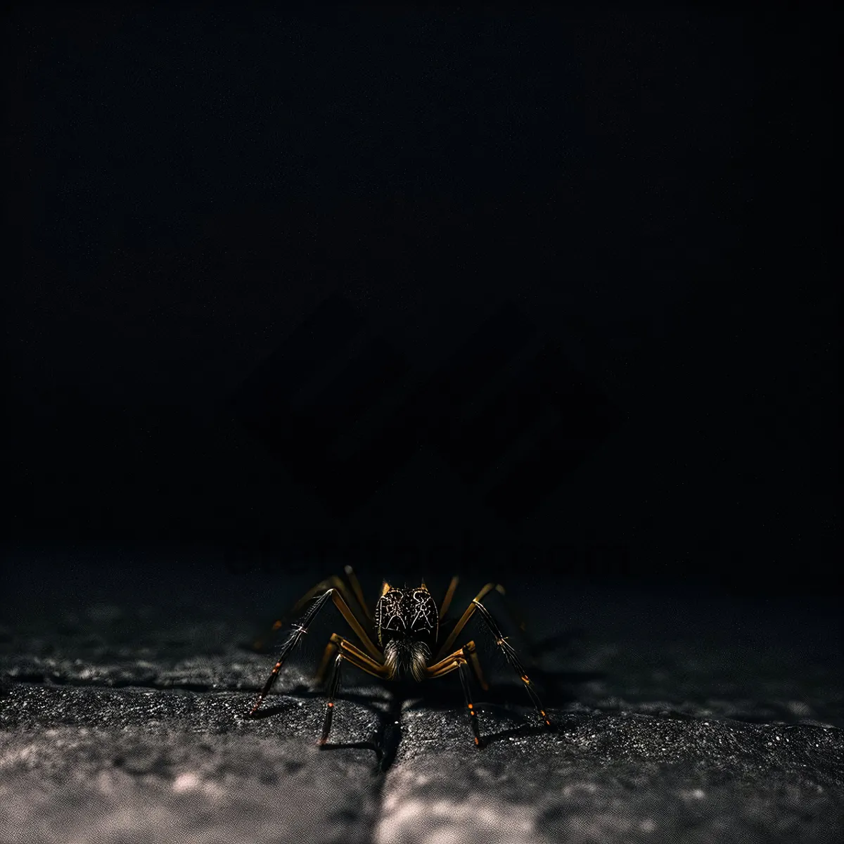 Picture of Scary Black Widow: Close-up of Hairy Spider Legs