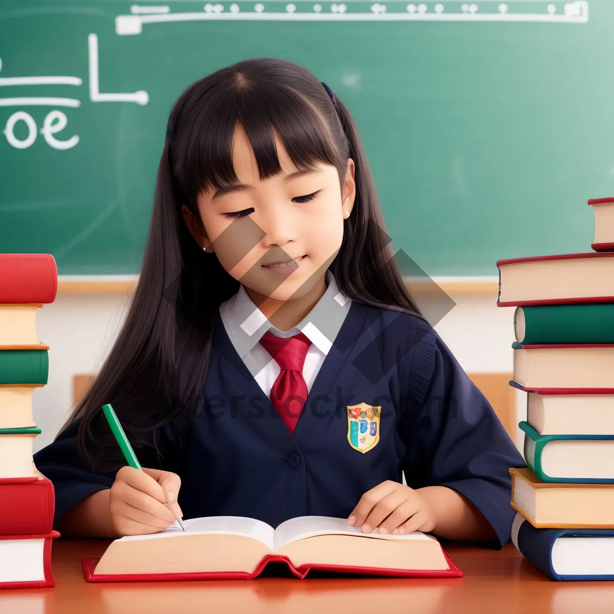Picture of Professional businesswoman working on laptop in office setting.