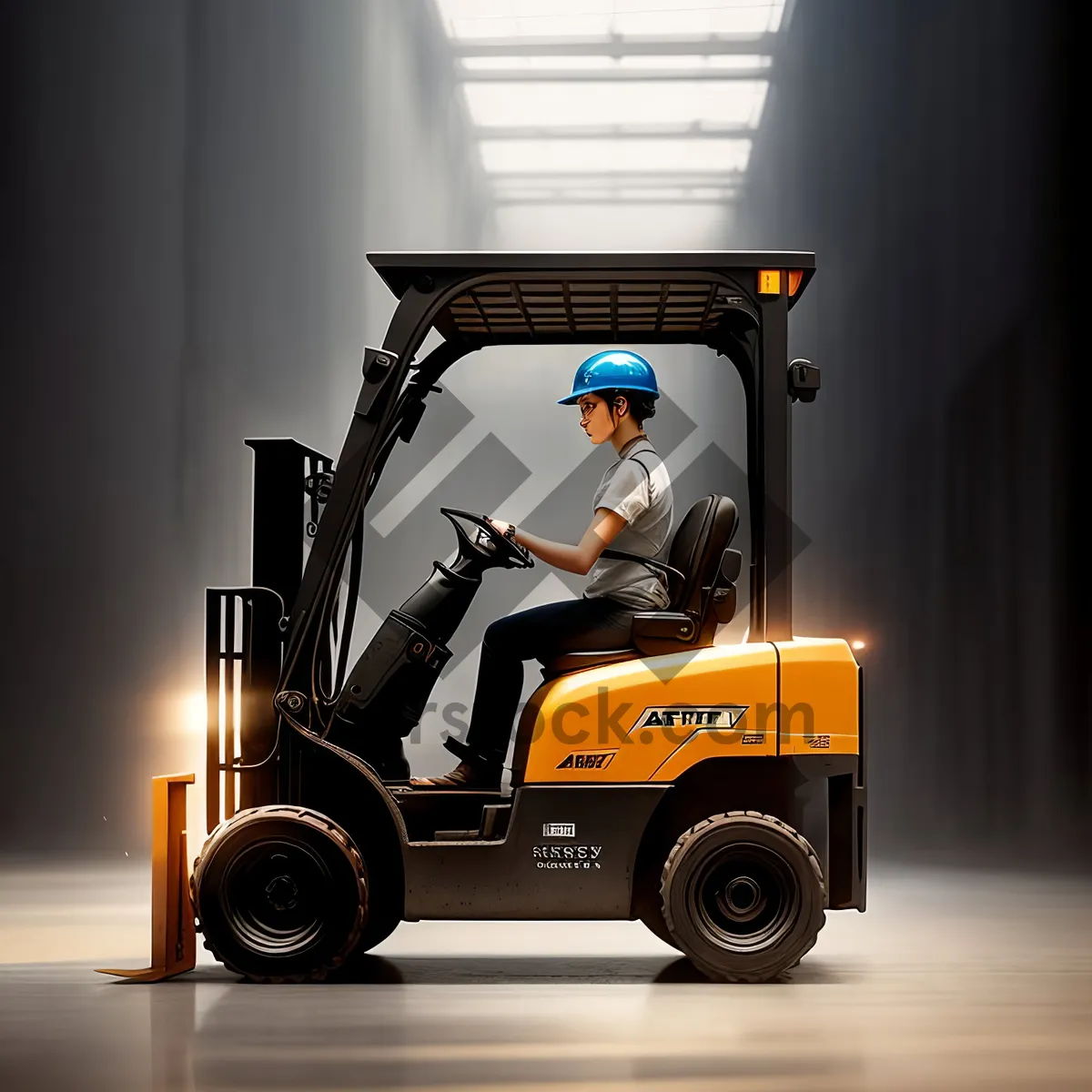 Picture of Industrial Heavy-Duty Forklift Truck for Cargo Transport