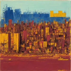 Modern City Skyline Puzzle: Towering Urban Architecture