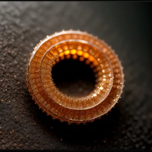 Coiled Arthropod Eye in Close-up Structure