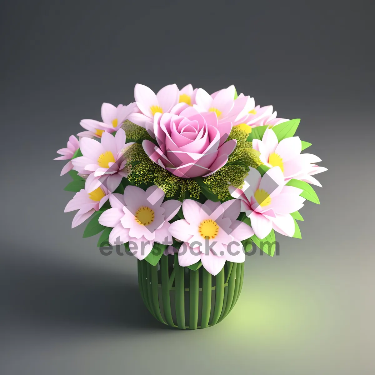 Picture of Blooming Pink Floral Bouquet: Spring Garden Gift