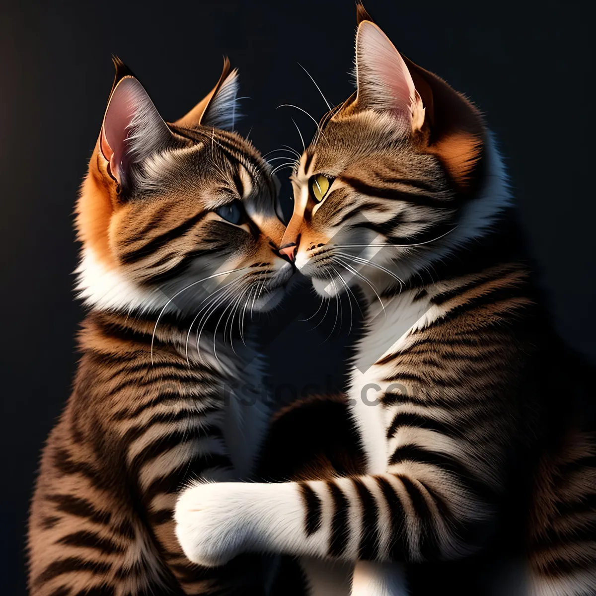 Picture of Cute Tabby Kitten with Furry Whiskers