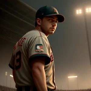 Professional Male Athlete in Uniform, Ready for the Game