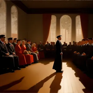 Group of smiling professionals working on laptops in office