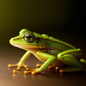 Bulging-Eyed Leaf Frog - Vibrant Amphibian Wildlife