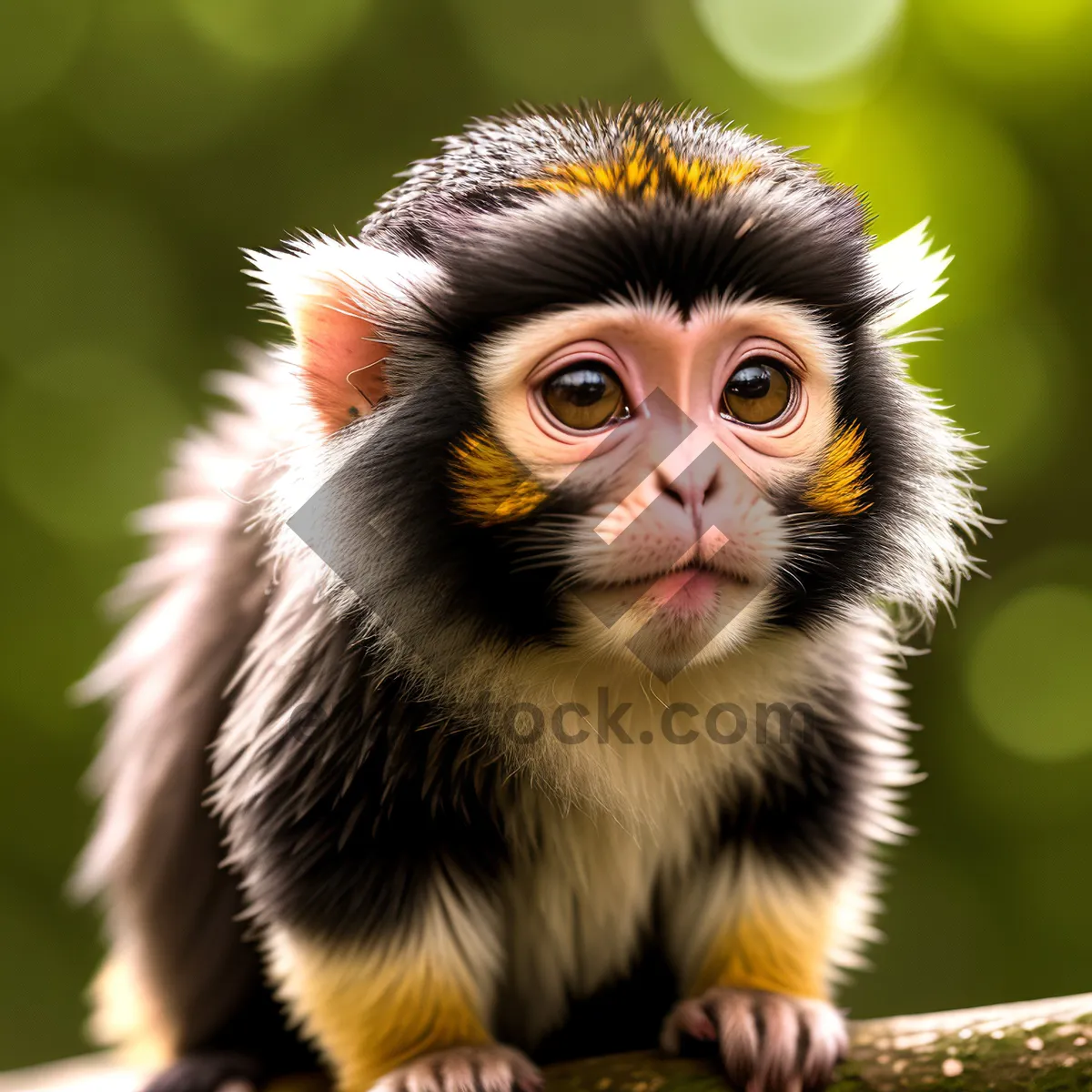 Picture of Adorable Baby Macaque Monkey in the Jungle
