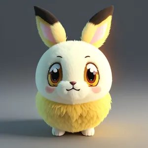 Cute Easter Bunny with Fluffy Ears and Soft Fur