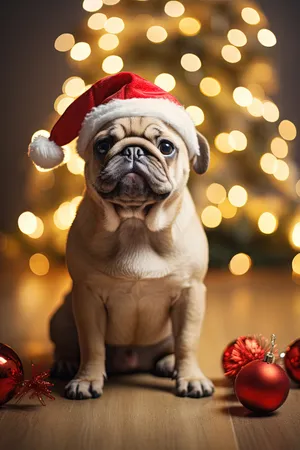 Bulldog puppy sitting cute portrait studio pose