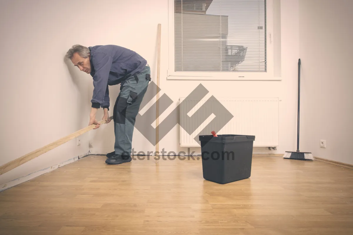 Picture of Businessman working in home office room