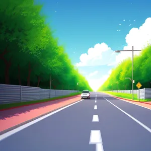 Rural Road under Clear Sky - Scenic Landscape