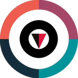 Web Glossy Button Icon: 3D Round Business Symbol