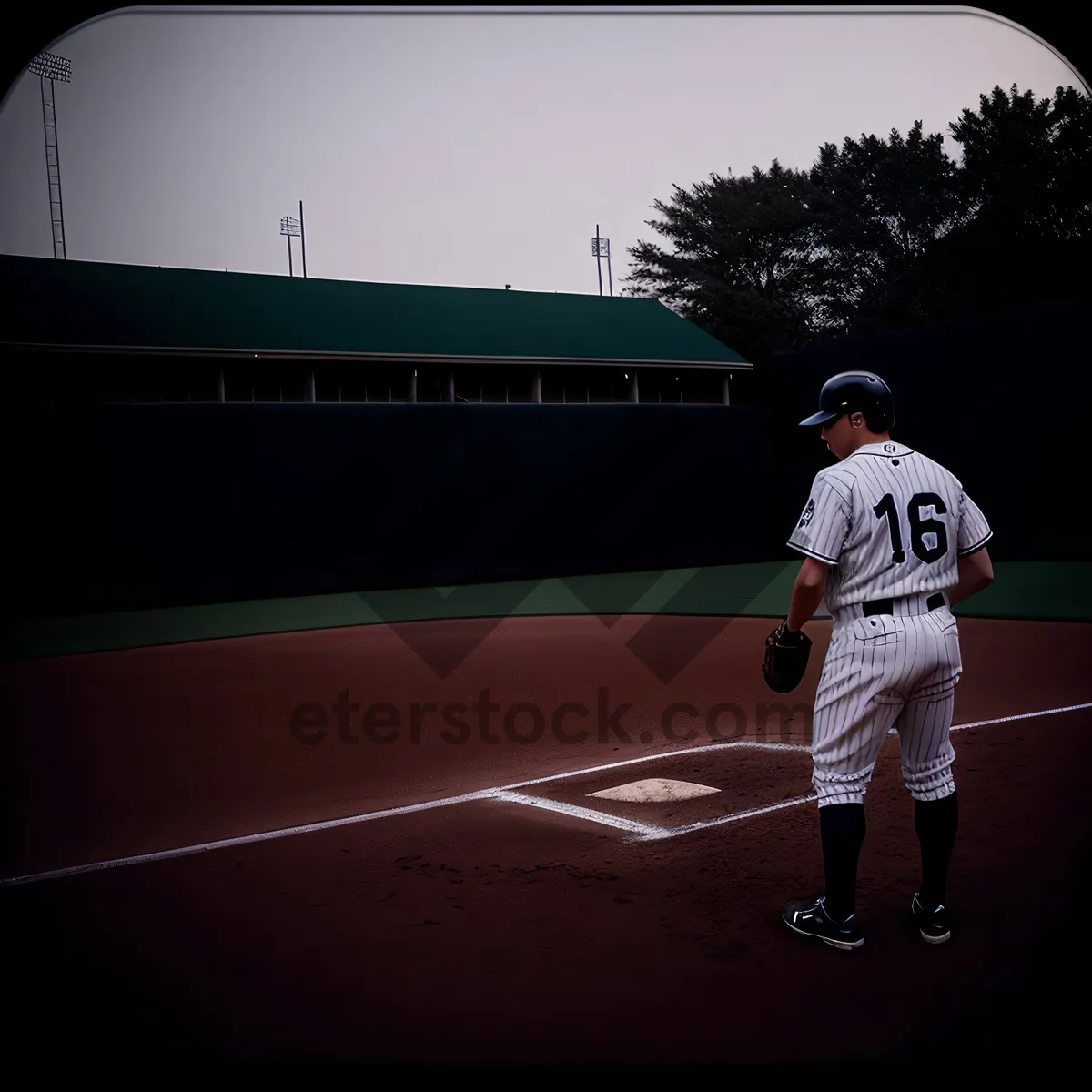 Picture of Active Outdoor Sports Player on Tennis Court