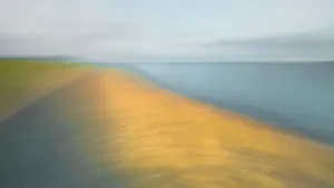 Sea dike along the Oosterschelde in the province of Zeeland in The Netherlands, photographed with ICM technology