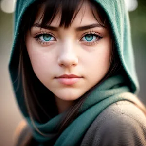 Smiling Brunette Model with Attractive Look