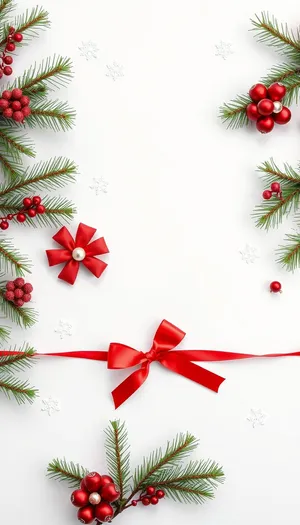 Floral Holiday Greeting Card Decoration