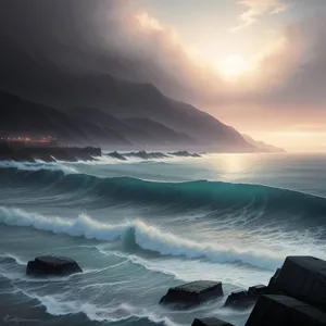 Serene Sunset Over Tropical Waters