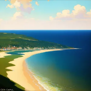 Serene Coastal Sunset Over Dunes