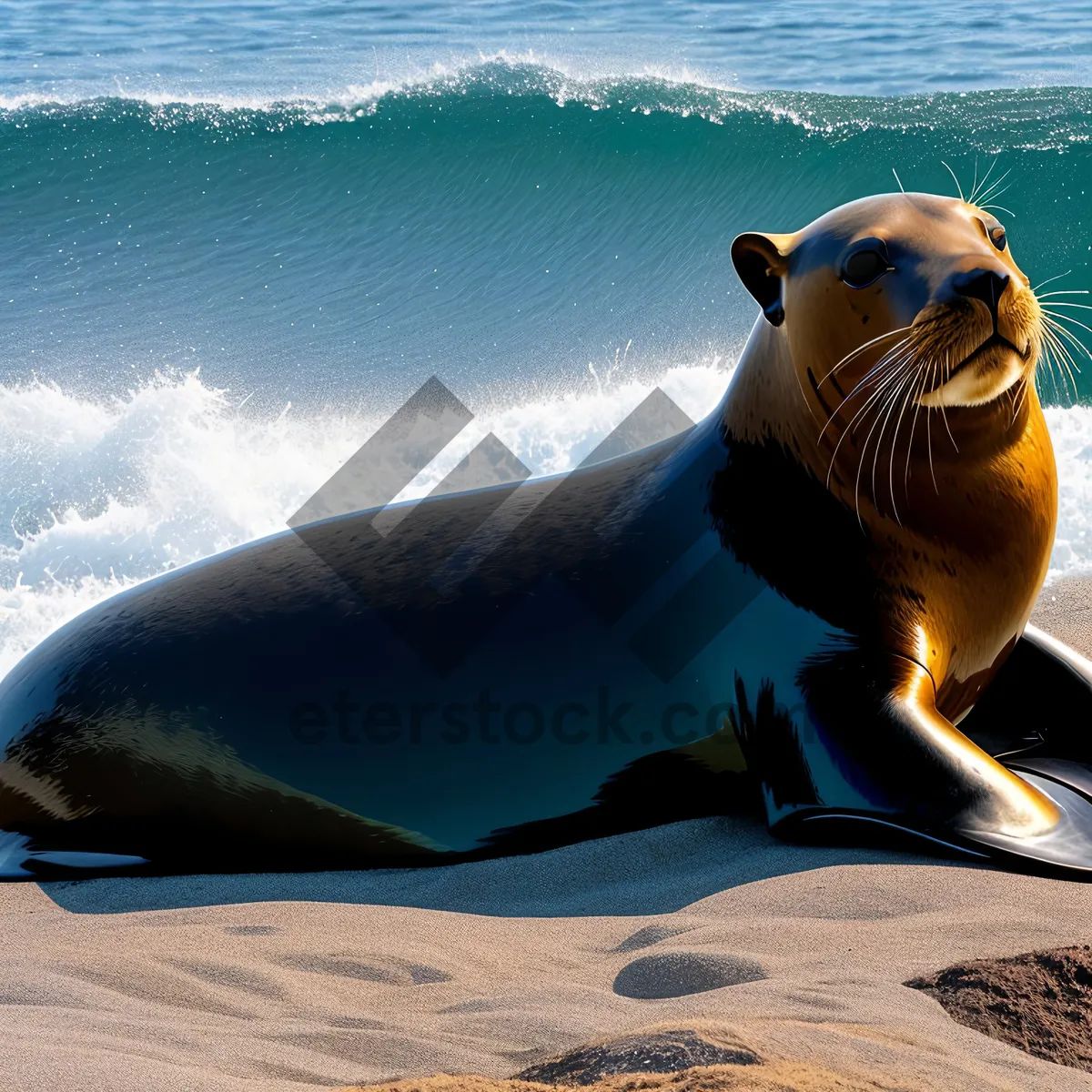 Picture of Marine Mammals' Playful Water Ballet