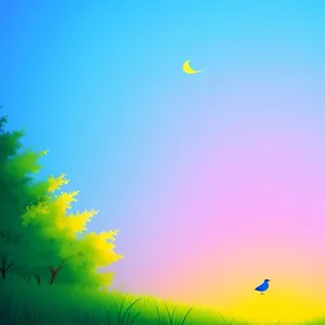 Vibrant Summer Meadow Under Blue Skies