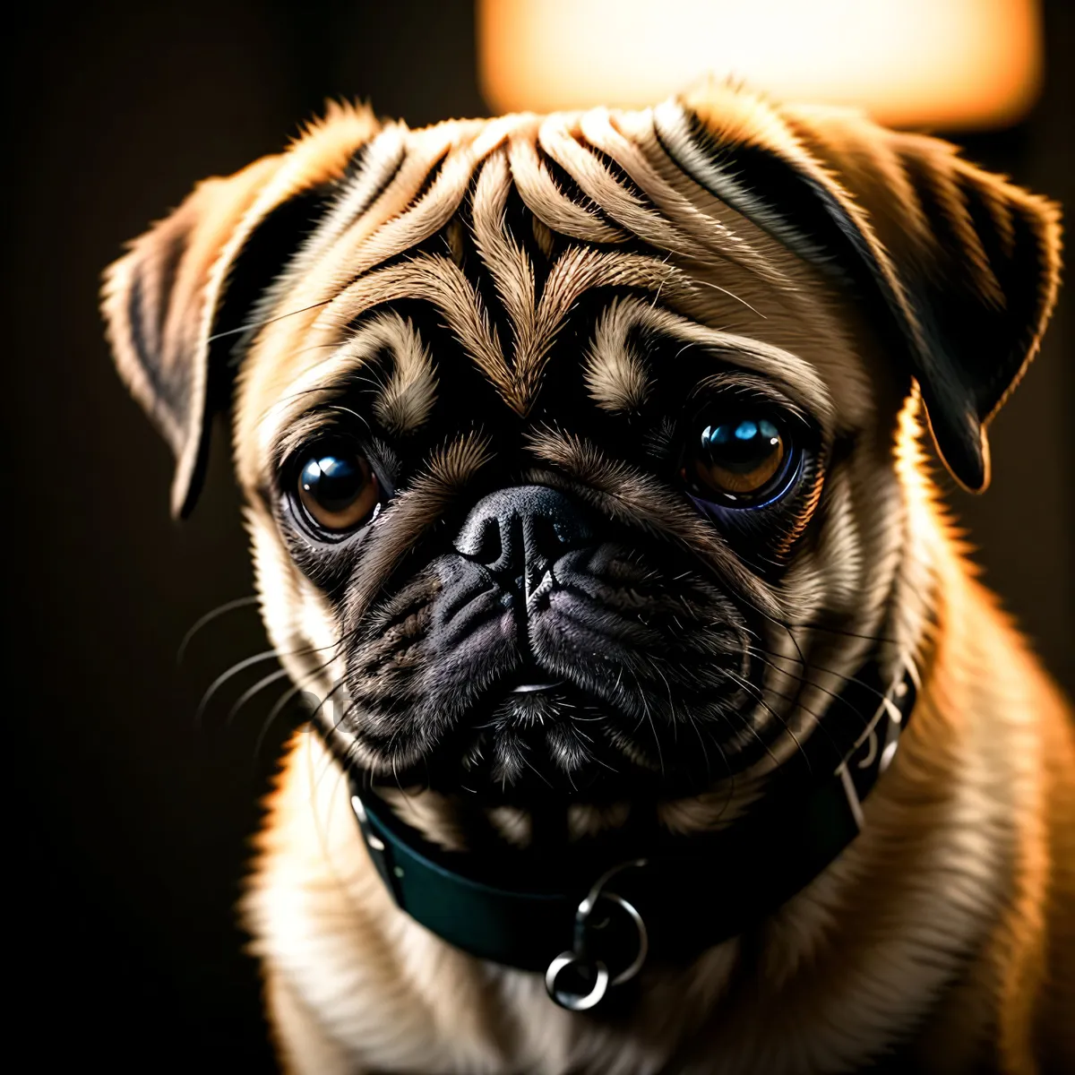 Picture of Adorable Pug Puppy - Cute Domestic Canine Friend