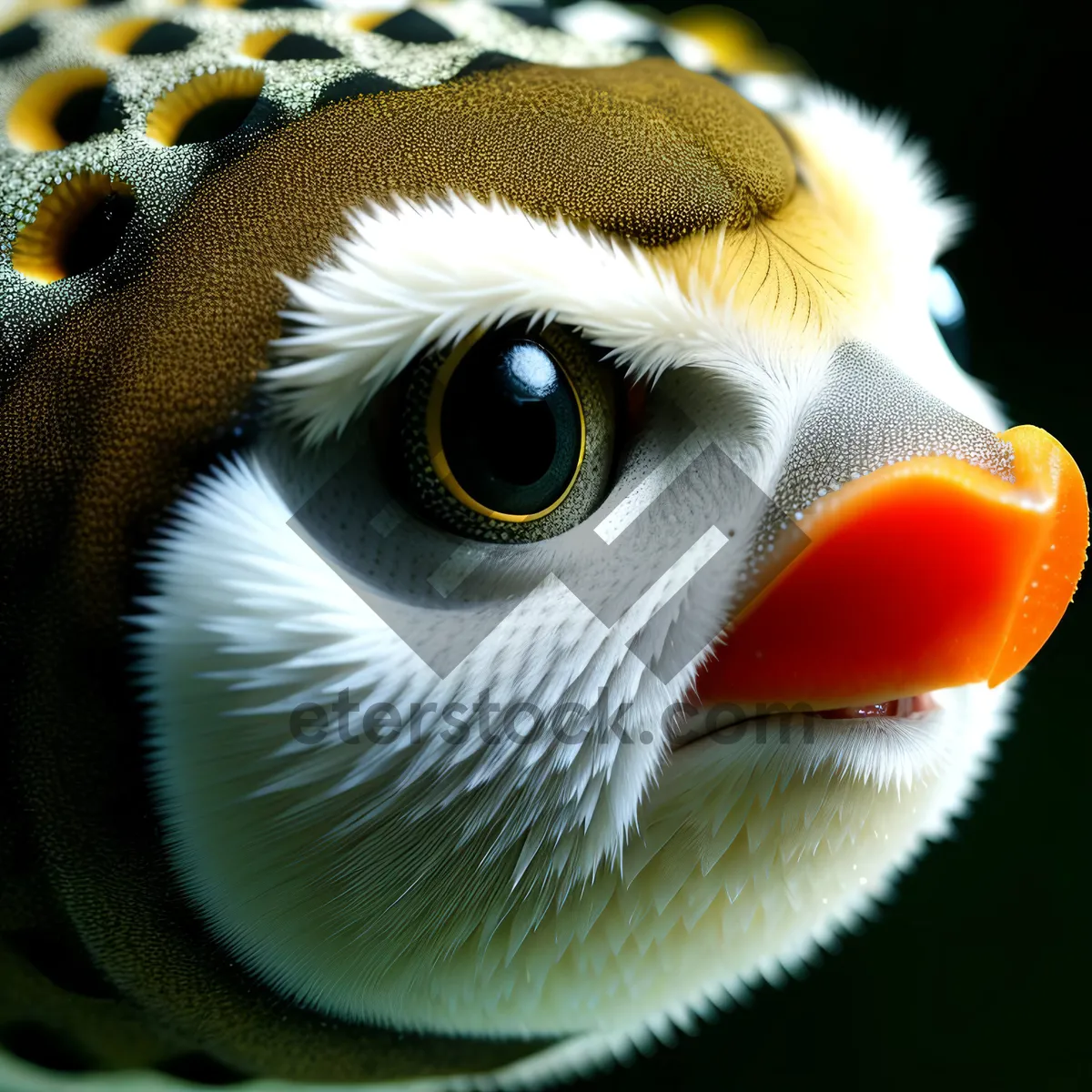 Picture of Colorful Tropical Parrot with Piercing Gaze