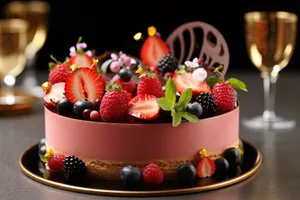 Fresh Berry Breakfast Bowl with Ripe Fruits