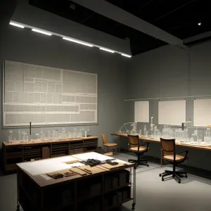 Modern Classroom Interior with Stylish Furniture