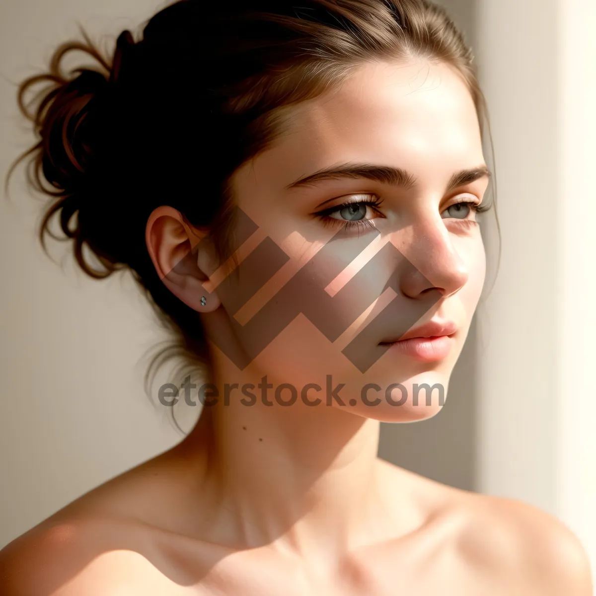 Picture of Radiant Beauty: Attractive Model with Clean Skin