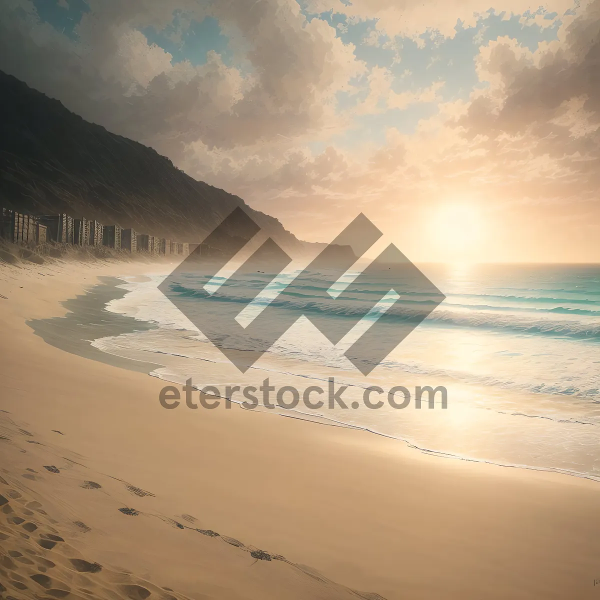 Picture of Serene coastline with crystal-clear turquoise waters