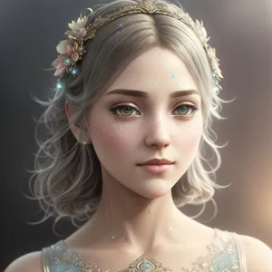 Beautiful Aristocrat Princess with Elegant Hairstyle