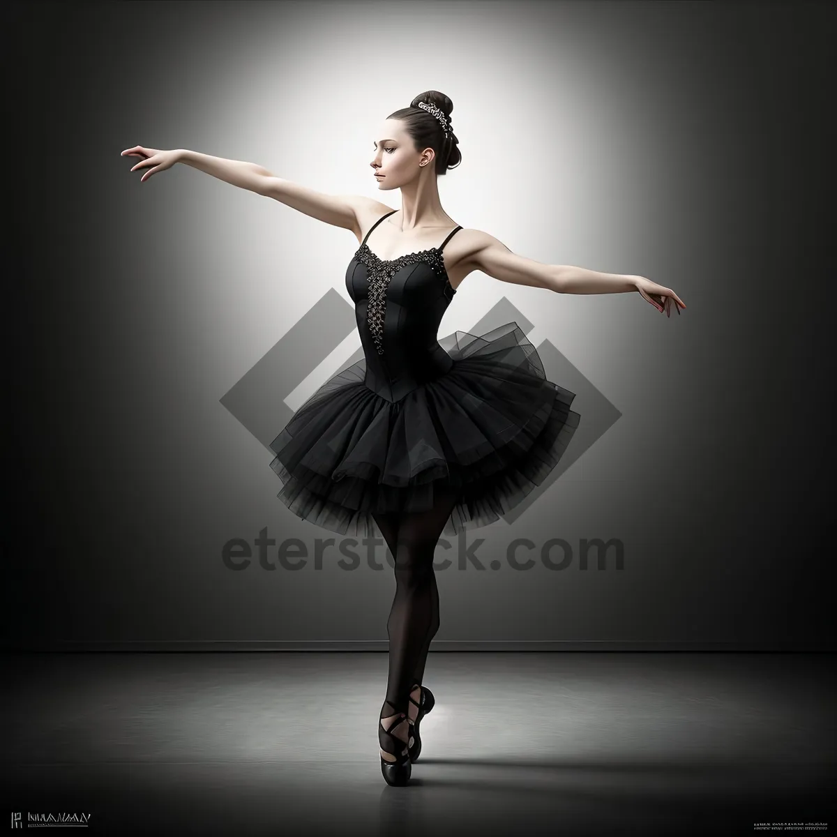 Picture of Graceful ballet dancer in an energetic jump