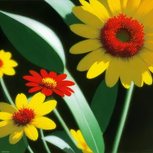 Yellow Sunflower Blossom in Sunny Garden.